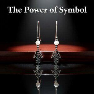 Positivity + Prosperity + Blessings! Hamsa ~ Hand of Fatima ~ Howlite Earrings